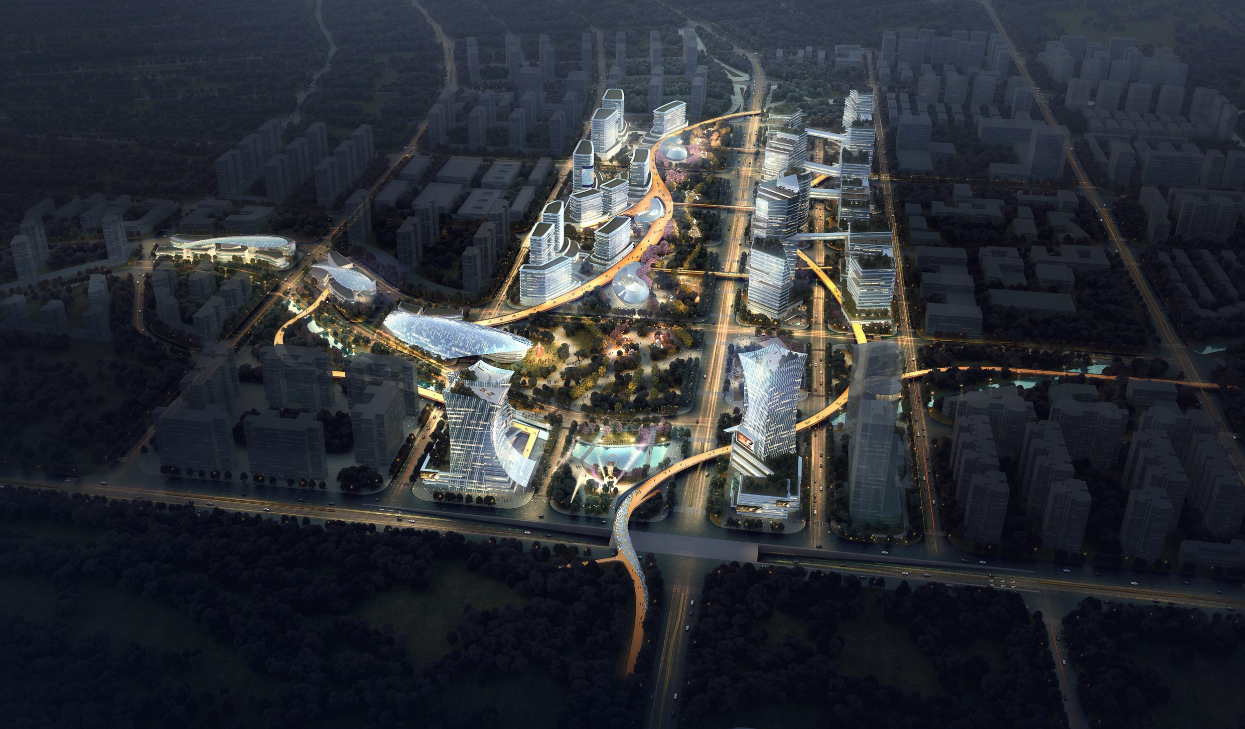 Indepth Urban Design of Qilong Innovation Park in Chengdu